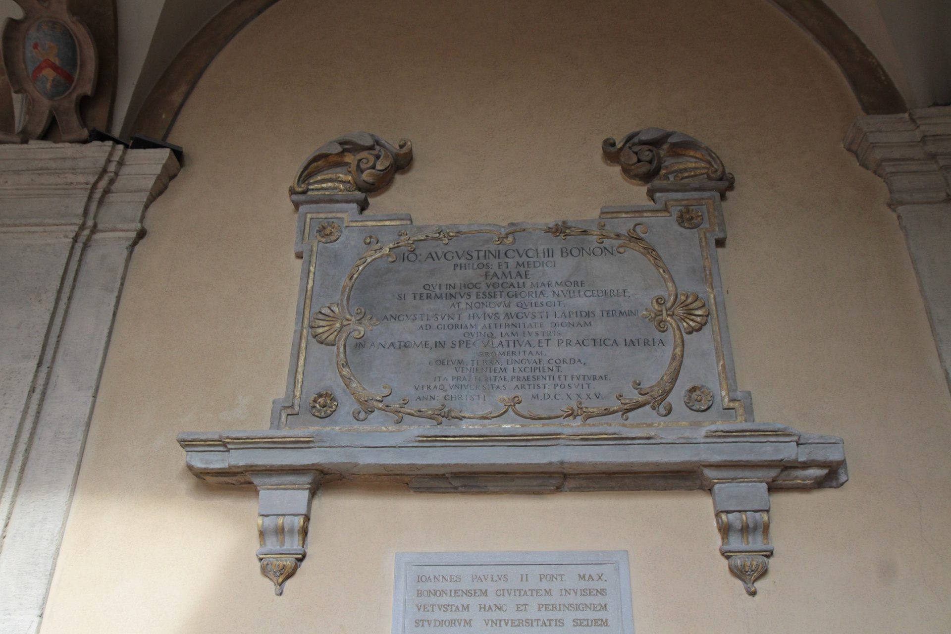 Giovanni Agostino Cucchi's memorial tablet, Palazzo Archiginnasio, Bologna - 02.JPG